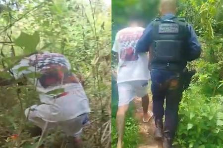 Após vítima conseguir fugir com filha, suspeito tentou escapar por uma área de mata