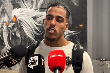 Gabriel Delfim na zona mista de Atlético 0 x 1 Cruzeiro