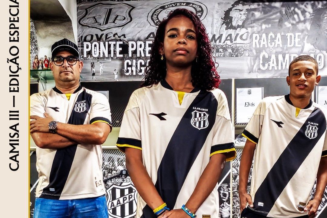 Rebaixada na Série B, Ponte Preta lança uniforme alusivo ao título da Série C; veja