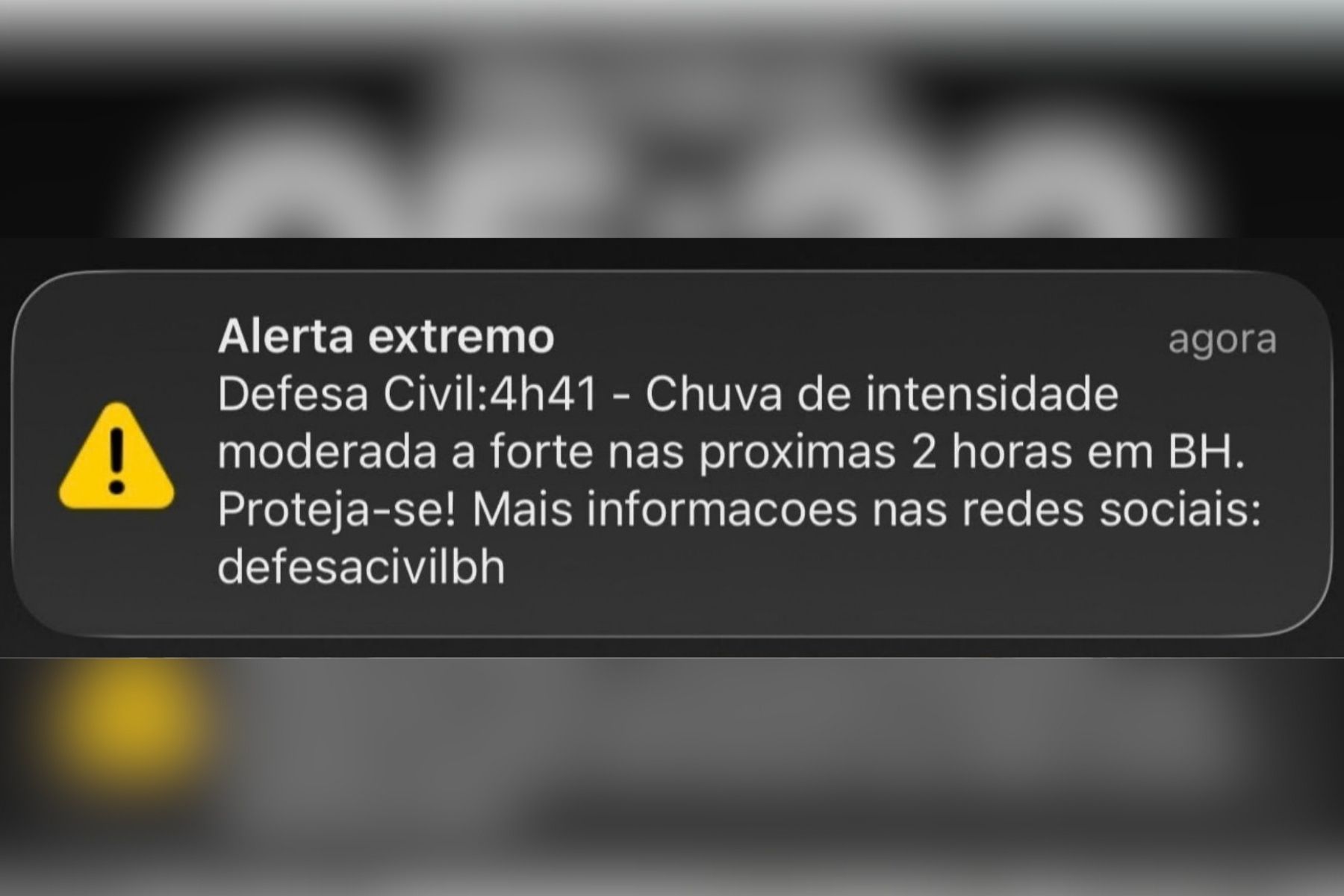 Defesa Civil emite alerta extremo de chuva em toda BH nesta segunda-feira (5)
