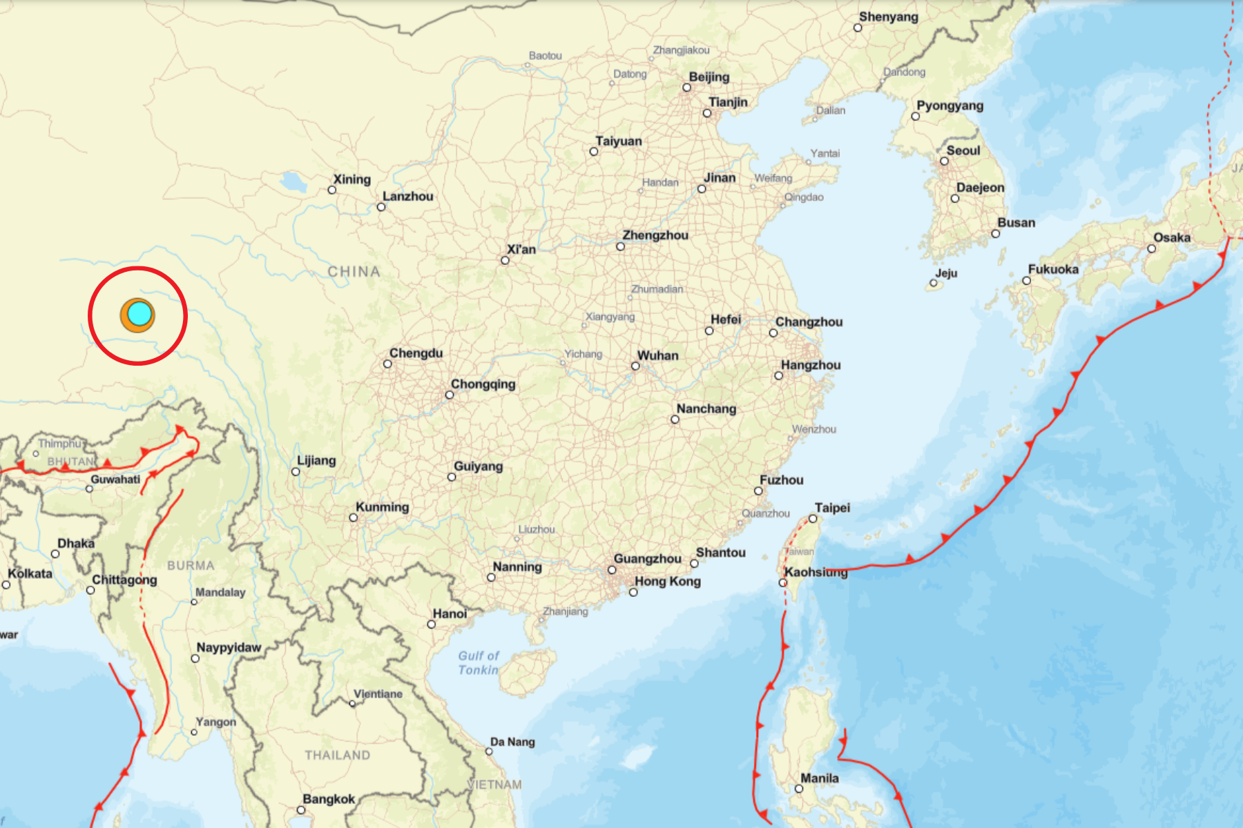 Terremoto de magnitude 7,0 e réplica de 5,2 atingem o Tibete