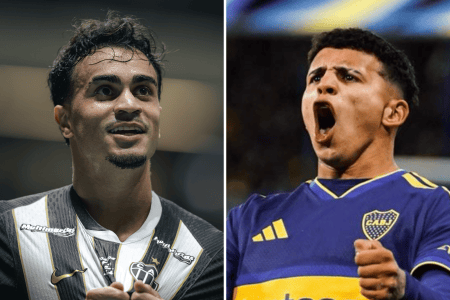 Reinier e Leonel Flores vão se enfrentar na final da Copa Sul-Americana entre Atlético e Boca Juniors
