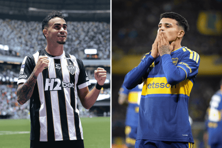 Reinier e Leonel Flores vão se enfrentar na final da Copa Sul-Americana entre Atlético e Boca Juniors