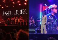Vídeo: Seu Jorge abre show na Praça da Estação em BH com 'Mina do Condomínio'