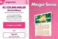 Mega-Sena de R$ 320 milhões: 'bolão da galera' tem 392 combinações e jogos de 10 dezenas