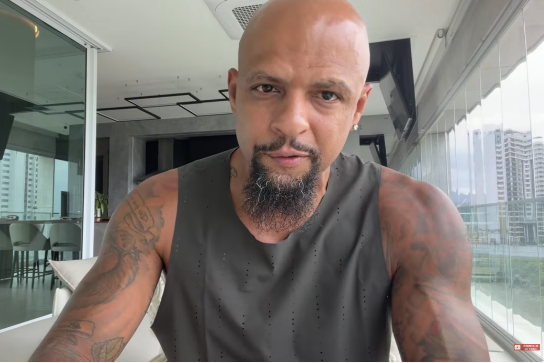 Felipe Melo reage a quadro de Fred após dor em empate do Atlético: 'Tomara Deus'