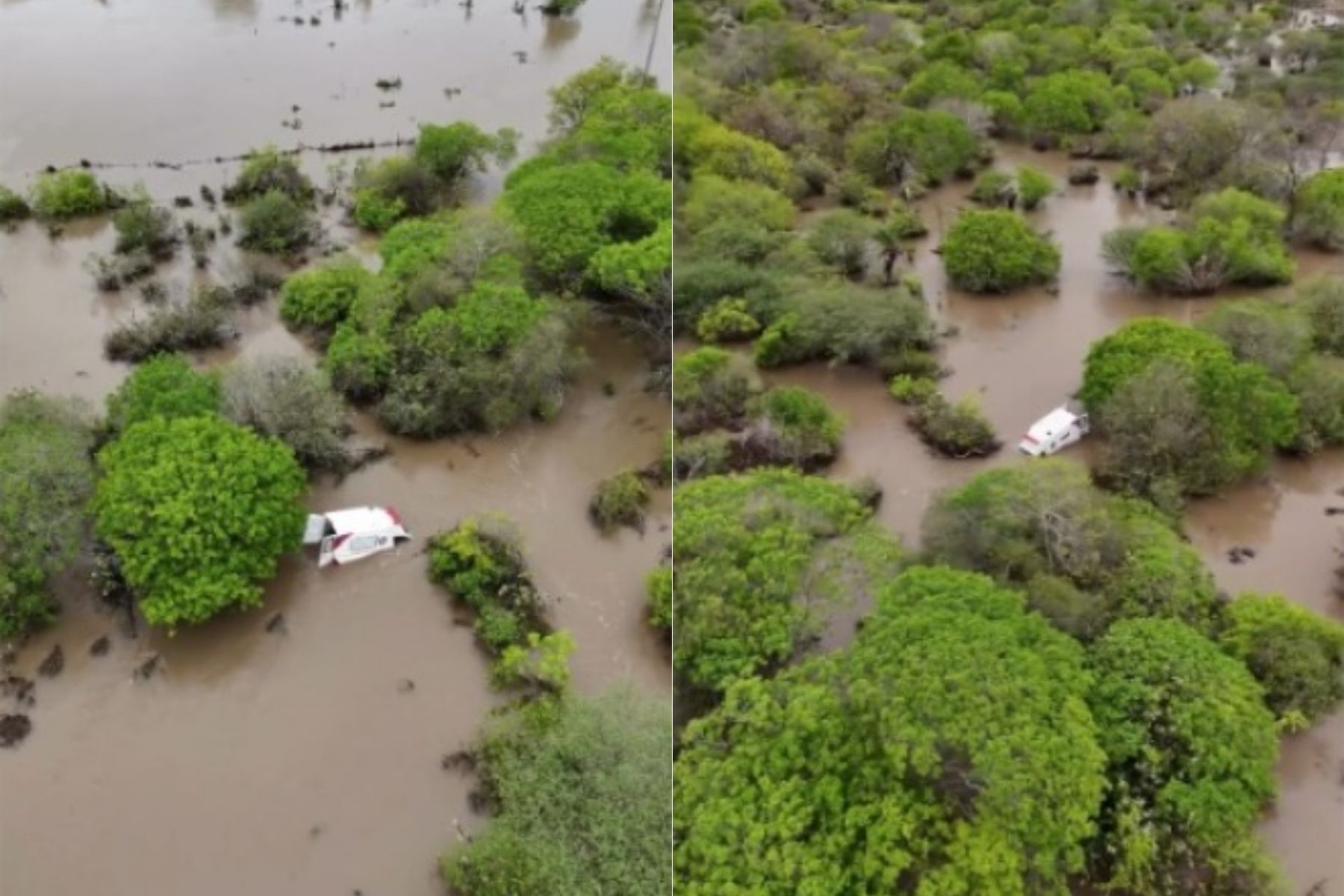 Ambulância com cinco pessoas é arrastada por correnteza em Queimadas (BA)