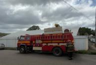 MG: Corpo de Bombeiros combate incêndio em local de votação