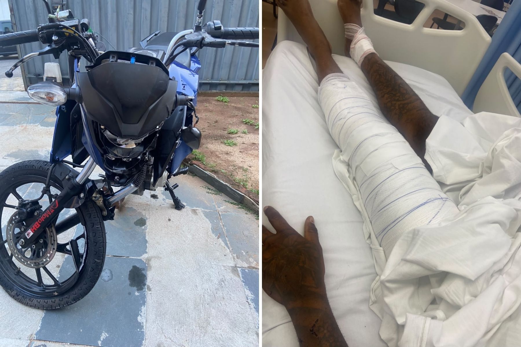 Família de motociclista atingido por PM em BH pede ajuda com custos de moto: 'Muito difícil'