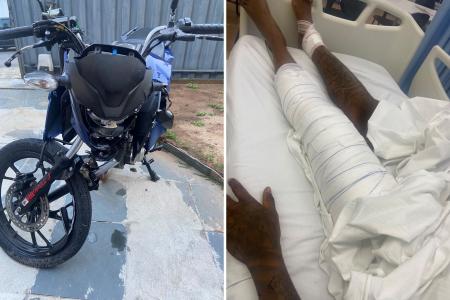 motociclista ficou ferido durante perseguição policial