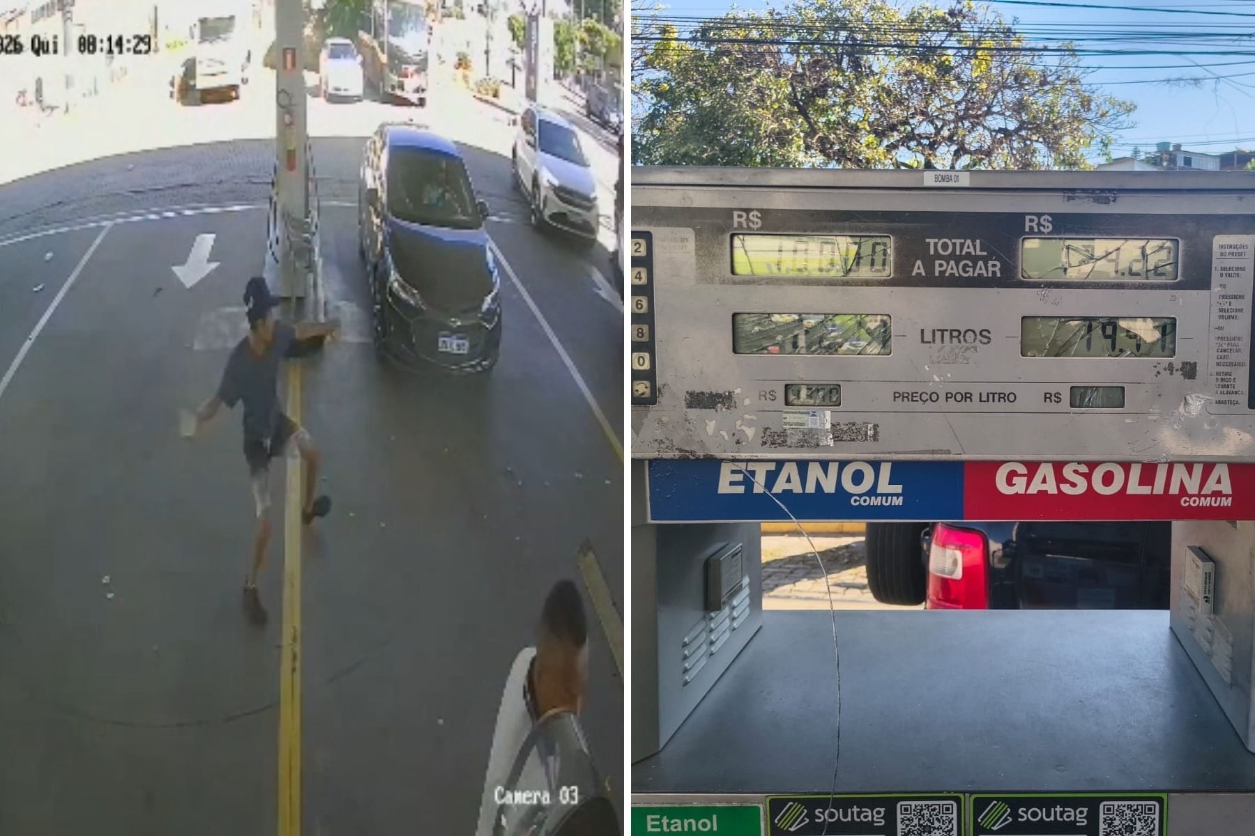 Vídeo: homens são presos após depredarem posto de gasolina em BH