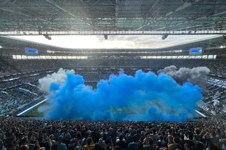 Arena do Grêmio no recebimento das equipes para o GreNal • Nikolas Mondadori/Itatiaia