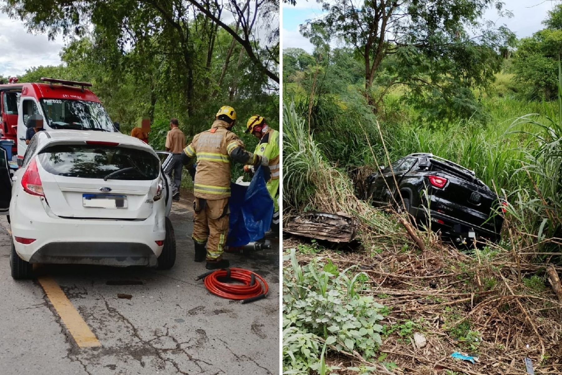 Três pessoas ficam feridas após batida na BR-354, em MG