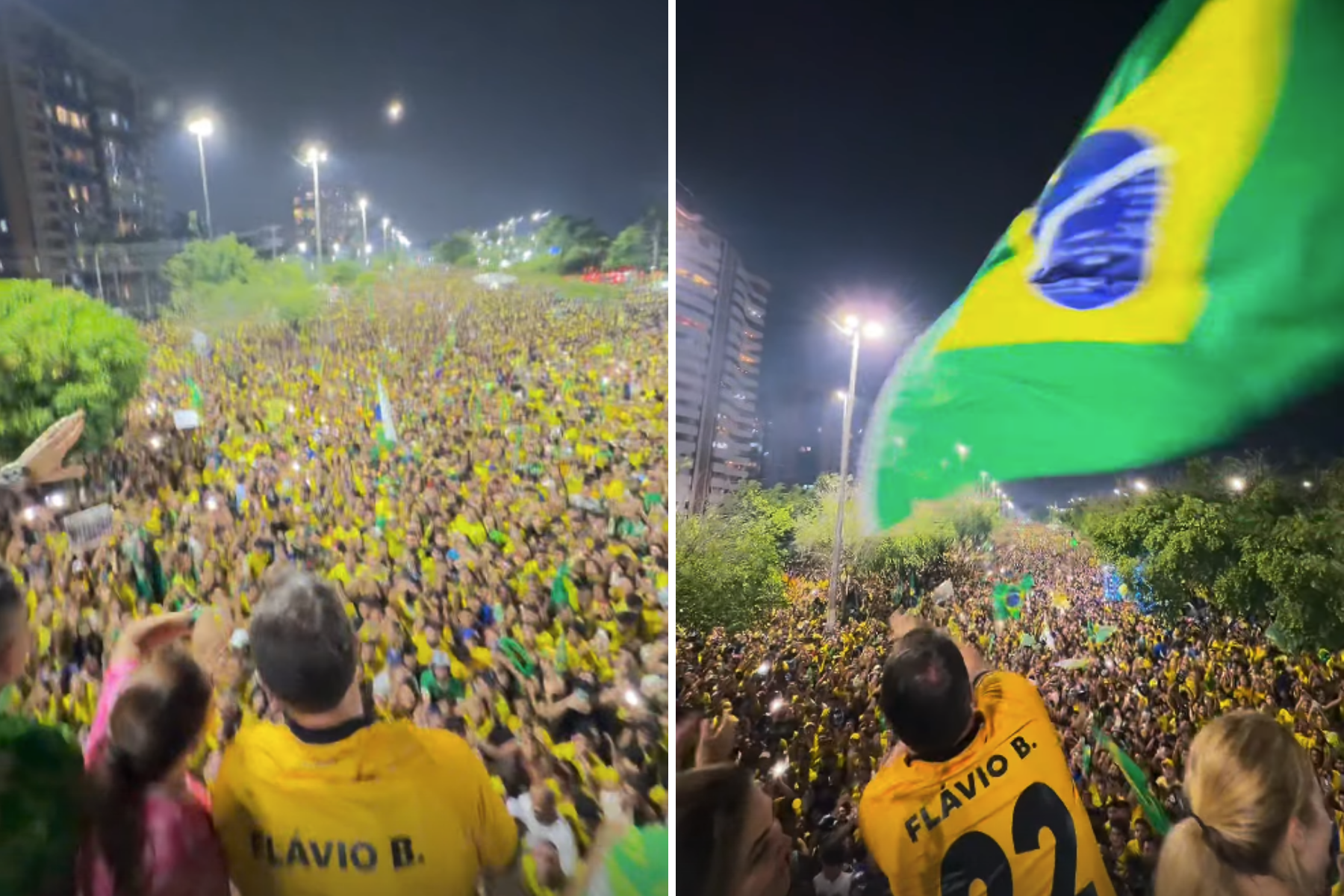 Flávio Bolsonaro reúne apoiadores em Manaus ao lado de Nikolas e candidata ao governo