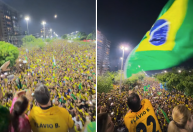 Flávio Bolsonaro reúne apoiadores em Manaus ao lado de Nikolas e candidata ao governo