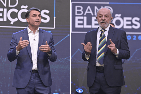 Flávio Bolsonaro e Luiz Inácio Lula da Silva