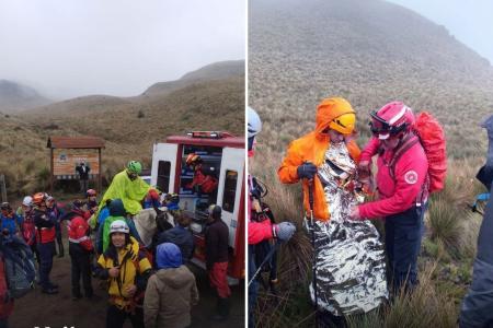 Resgate do turista atingido por um raio