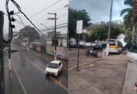 Chuva forte derruba telhados de imóveis e de instituto de educação em Timóteo; veja vídeo