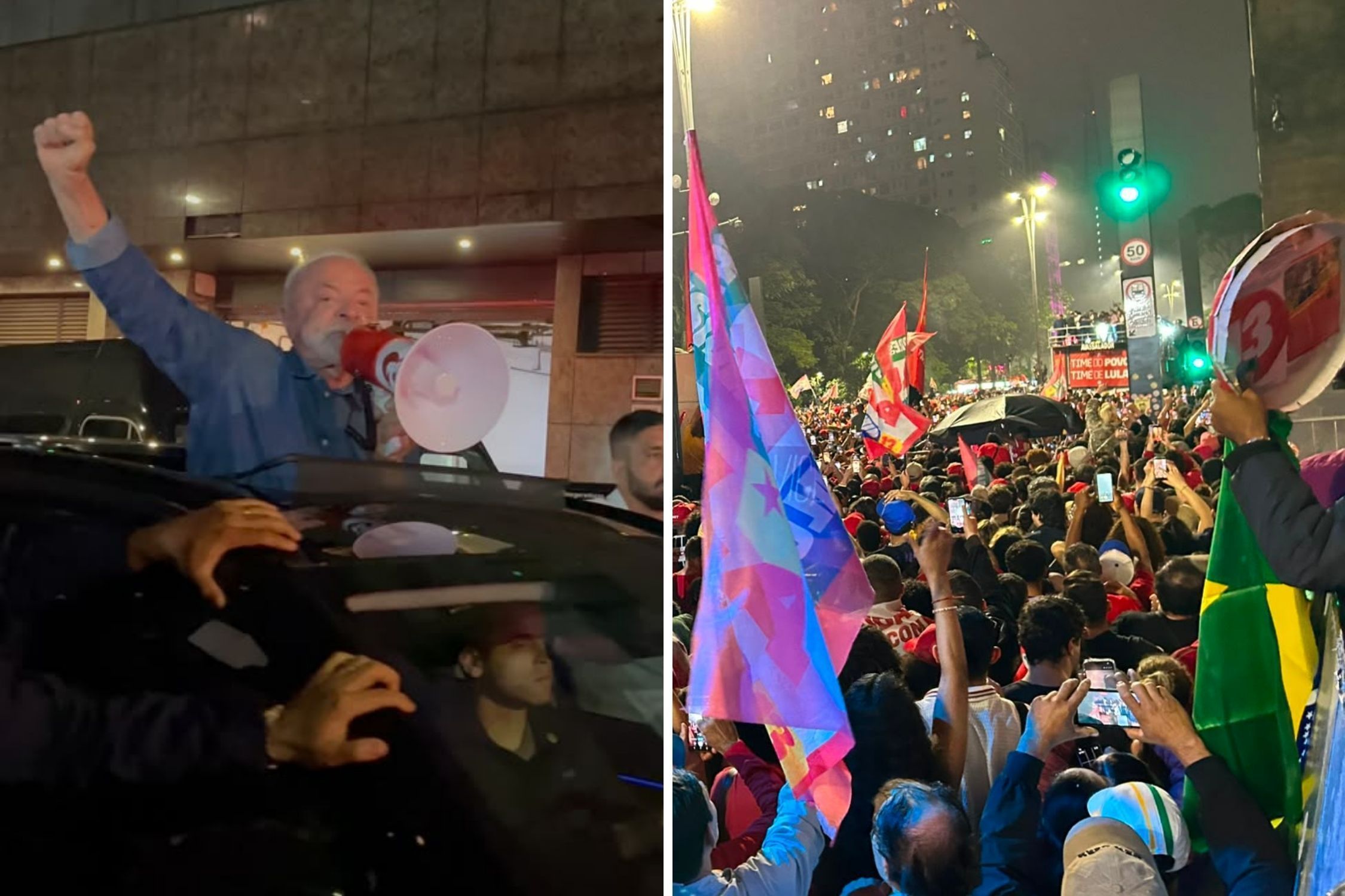 Após vitória, Lula discursa na Paulista com milhares de apoiadores e destaca papel das mulheres