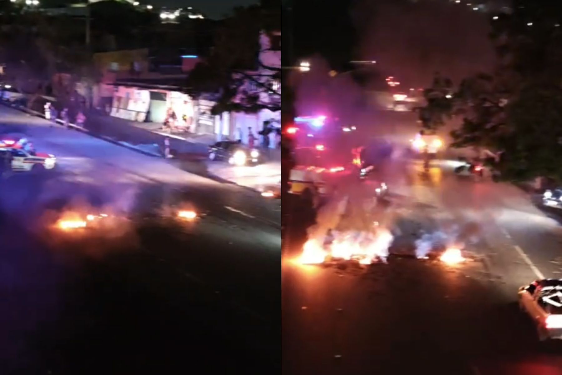 Manifestantes bloqueiam MG-424 em protesto contra falta de luz após chuvas intensas