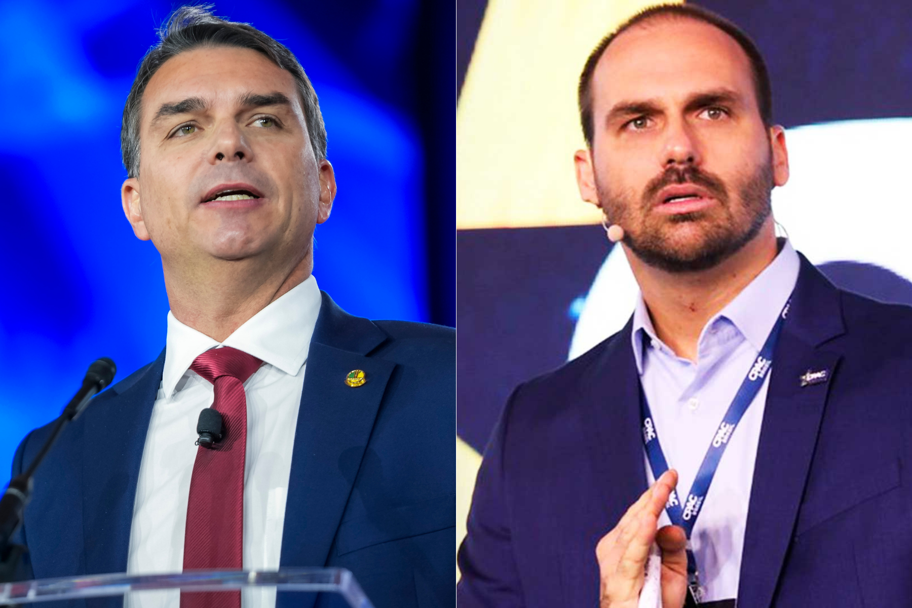 Flávio Bolsonaro se encontra com Eduardo nos EUA após deixar o Brasil