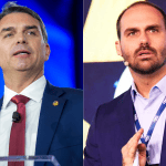 Flávio Bolsonaro se encontra com Eduardo nos EUA após deixar o Brasil