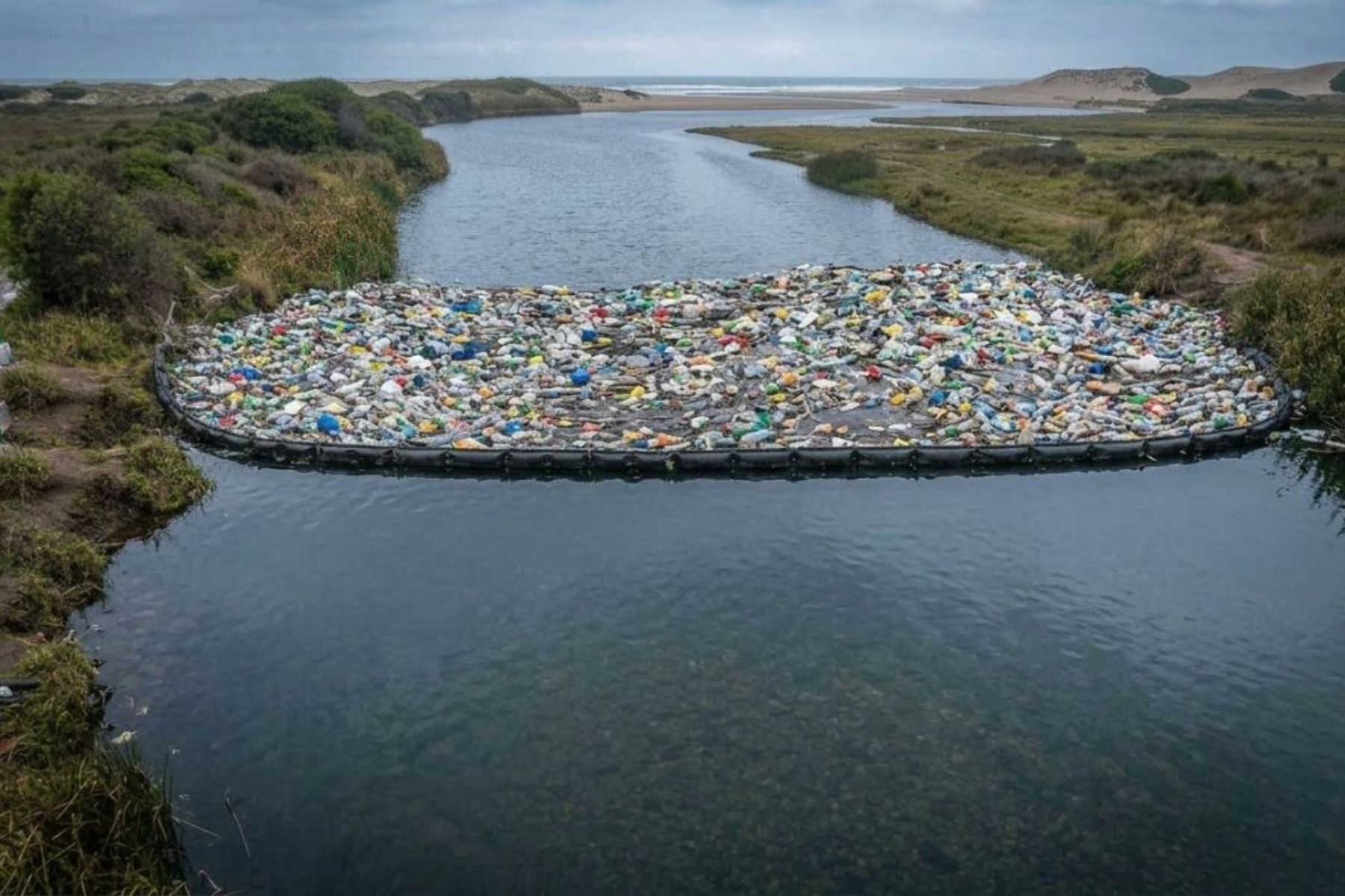 Barreira contra a sujeira: estrutura em rio no Chile retém 400 quilos de plástico antes que lixo chegue ao oceano