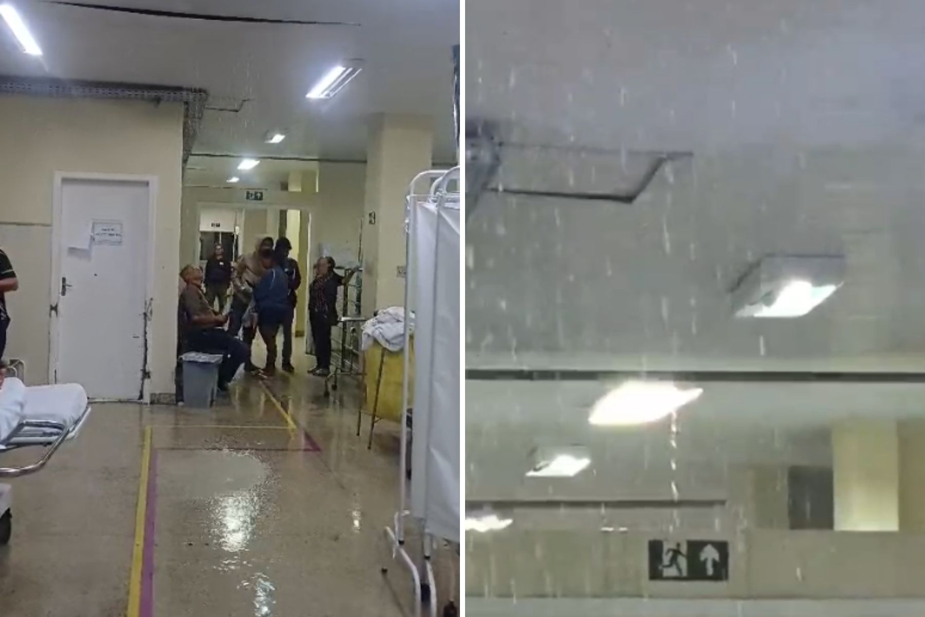 Chuva intensa em BH causa vazamento no Hospital Júlia Kubitschek; veja vídeo