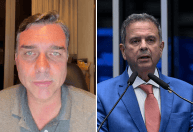 Flávio Bolsonaro declara apoio a Rogério Marinho para a presidência do Senado