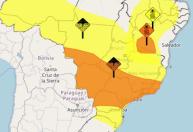 Inmet emite alerta de tempestade com ventos de até 100 km/h em 8 estados