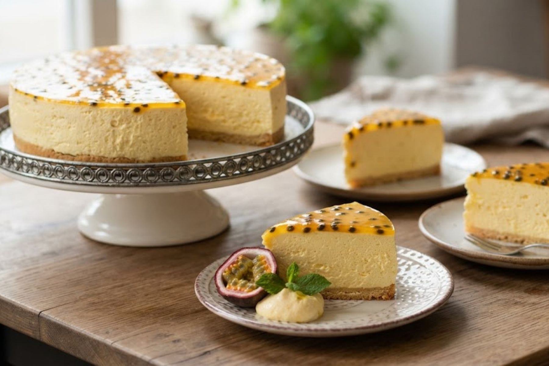 Mousse de maracujá trufado que corta em fatias: a técnica para estrutura firme 
