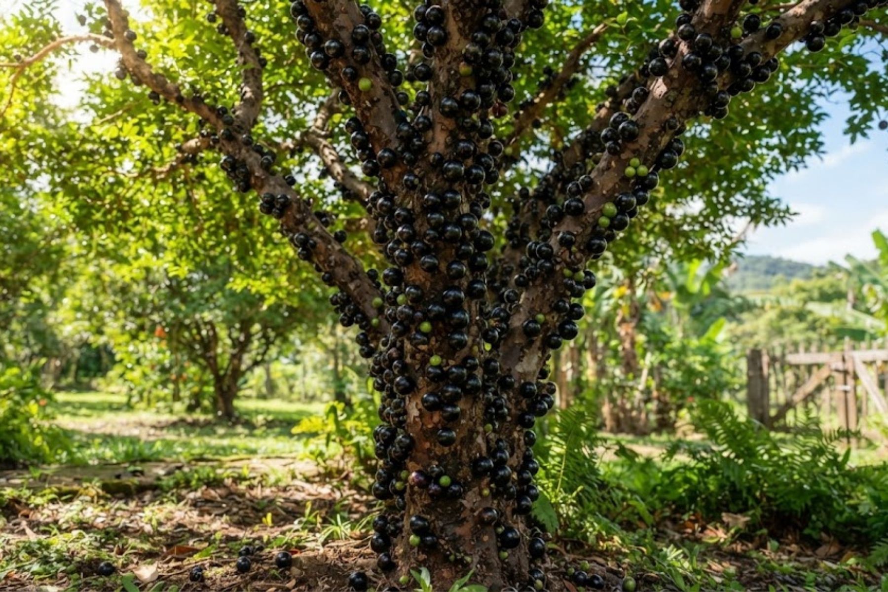 Jabuticabeira: quando a rega no fim da seca faz a árvore cobrir o tronco de flores 