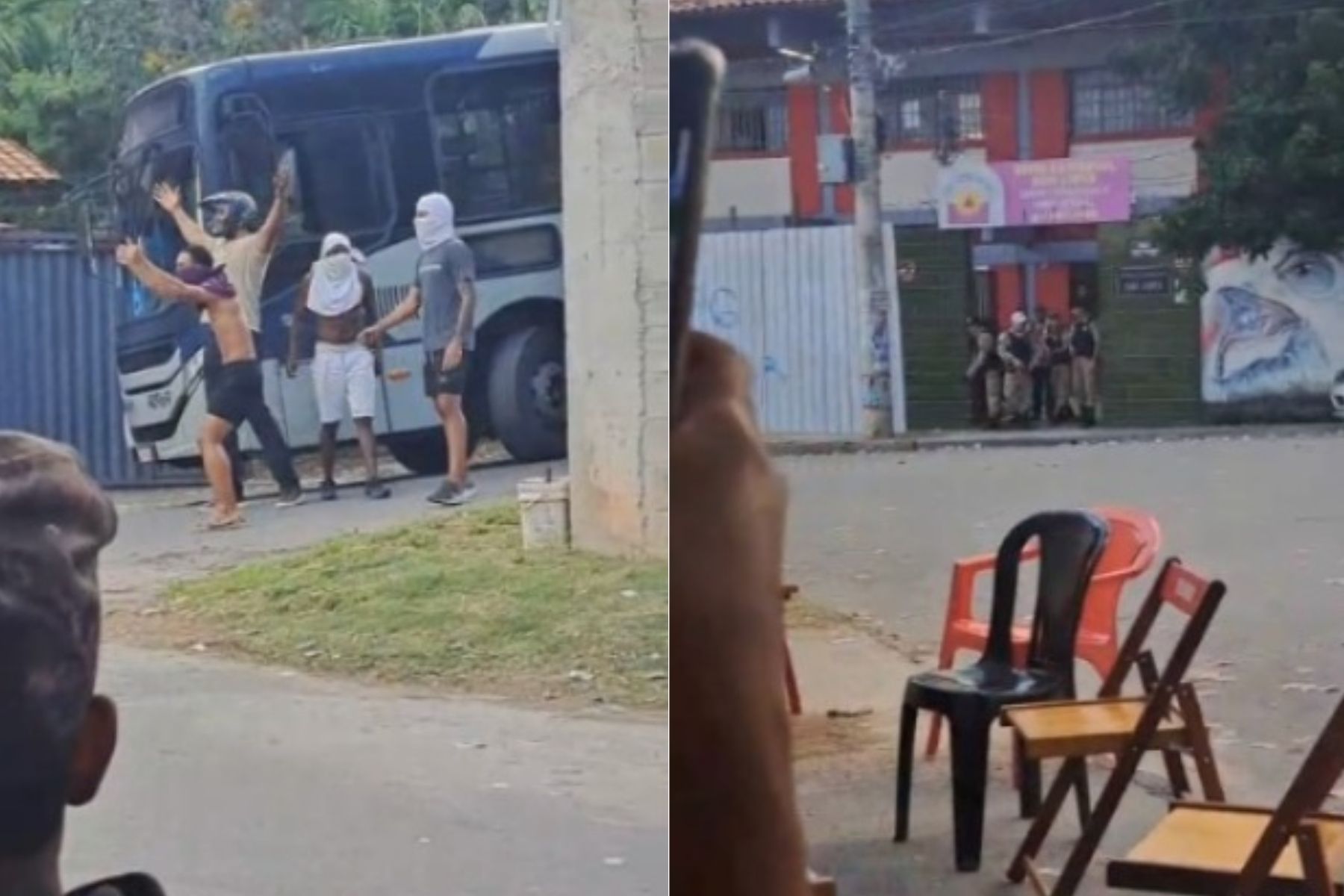Vídeo: integrantes da Galoucura e da Máfia Azul entram em confronto em frente a uma escola em BH