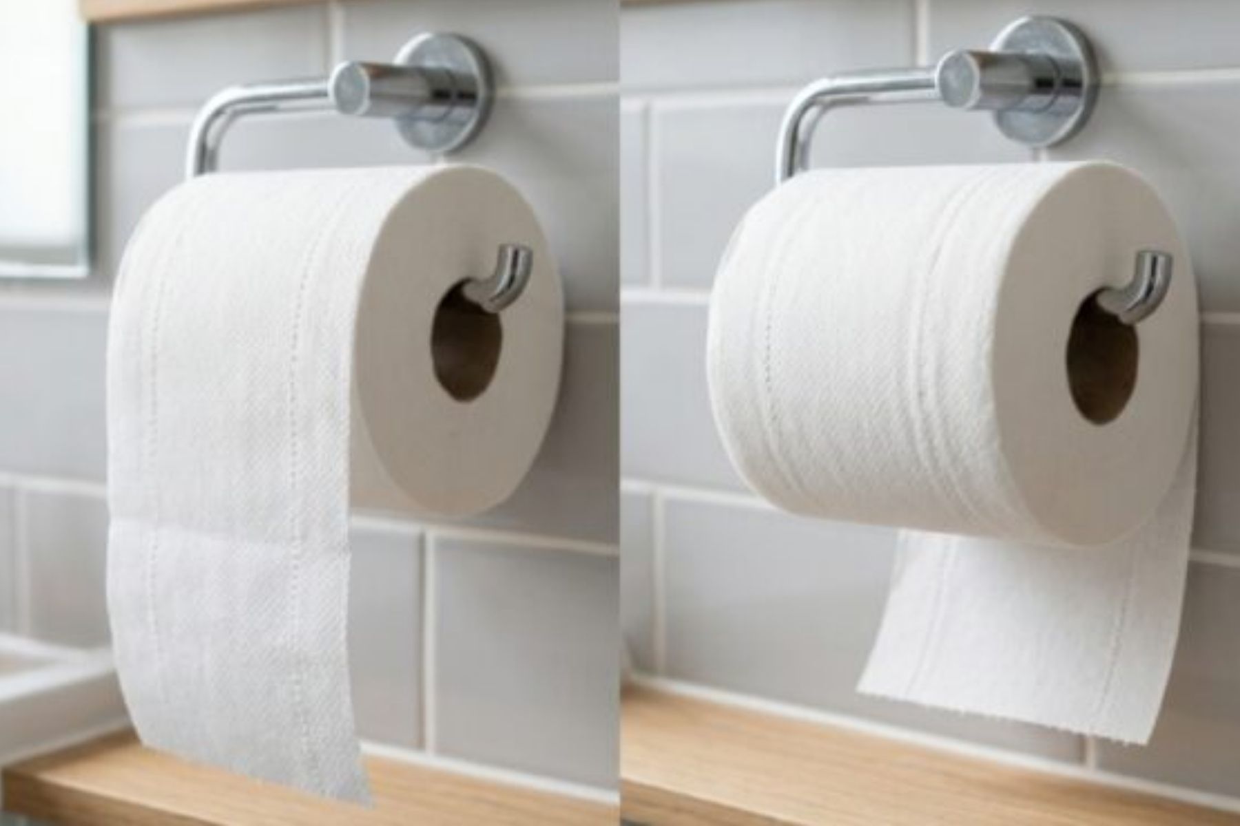 Para que serve colocar o papel higiênico virado para frente no suporte do banheiro