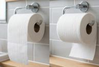 Para que serve colocar o papel higiênico virado para frente no suporte do banheiro