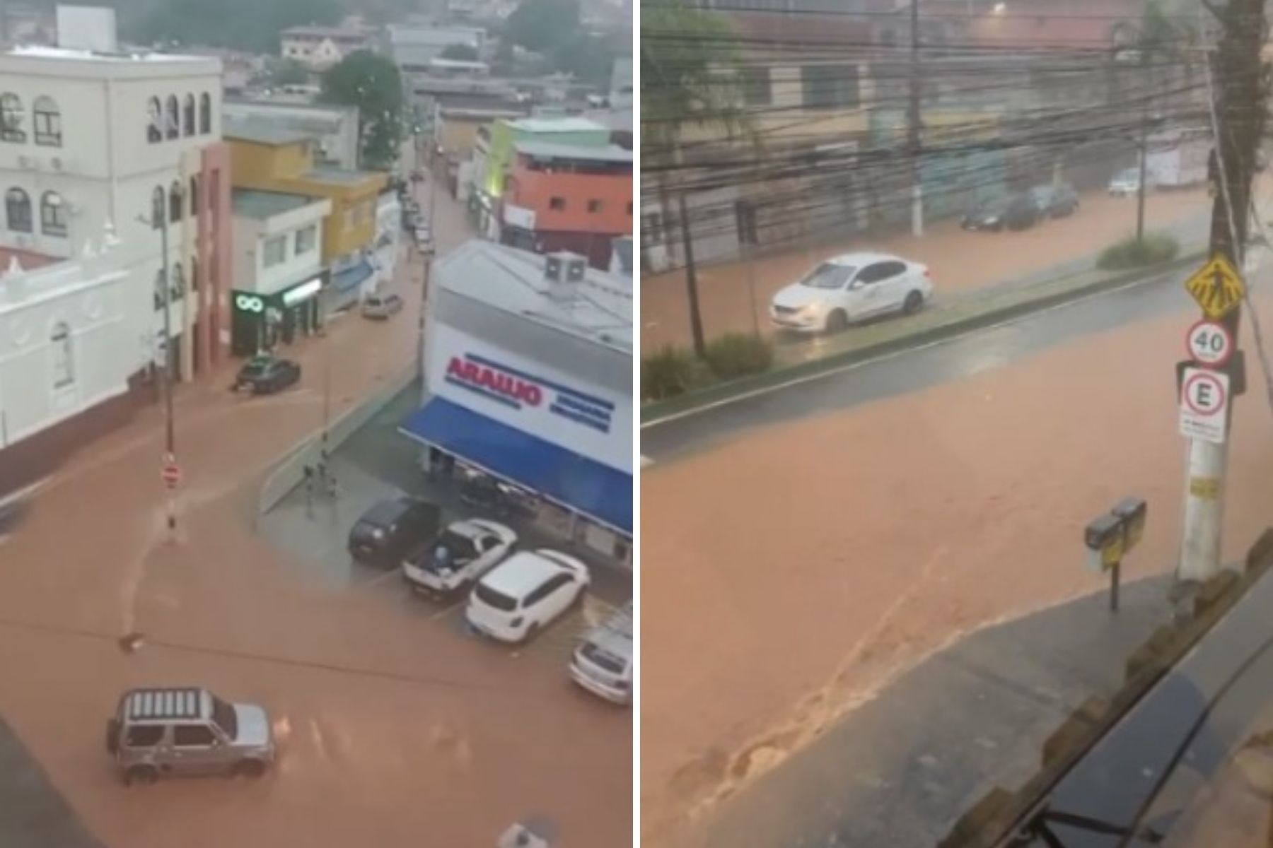 Vídeo: Nova Lima, na Grande BH, tem alerta de tempestade um dia após forte chuva atingir a cidade
