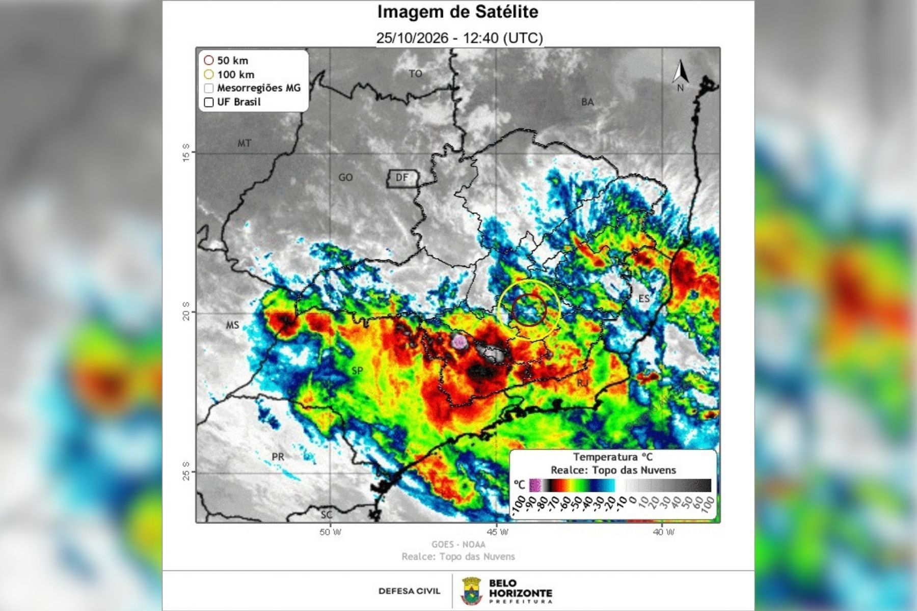 Alerta de tempestade: confira a possibilidade de chuva para BH neste domingo de eleição