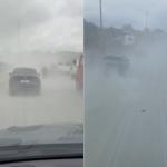 BR-381 fica coberta por pó de cimento após derramamento de carga na Grande BH