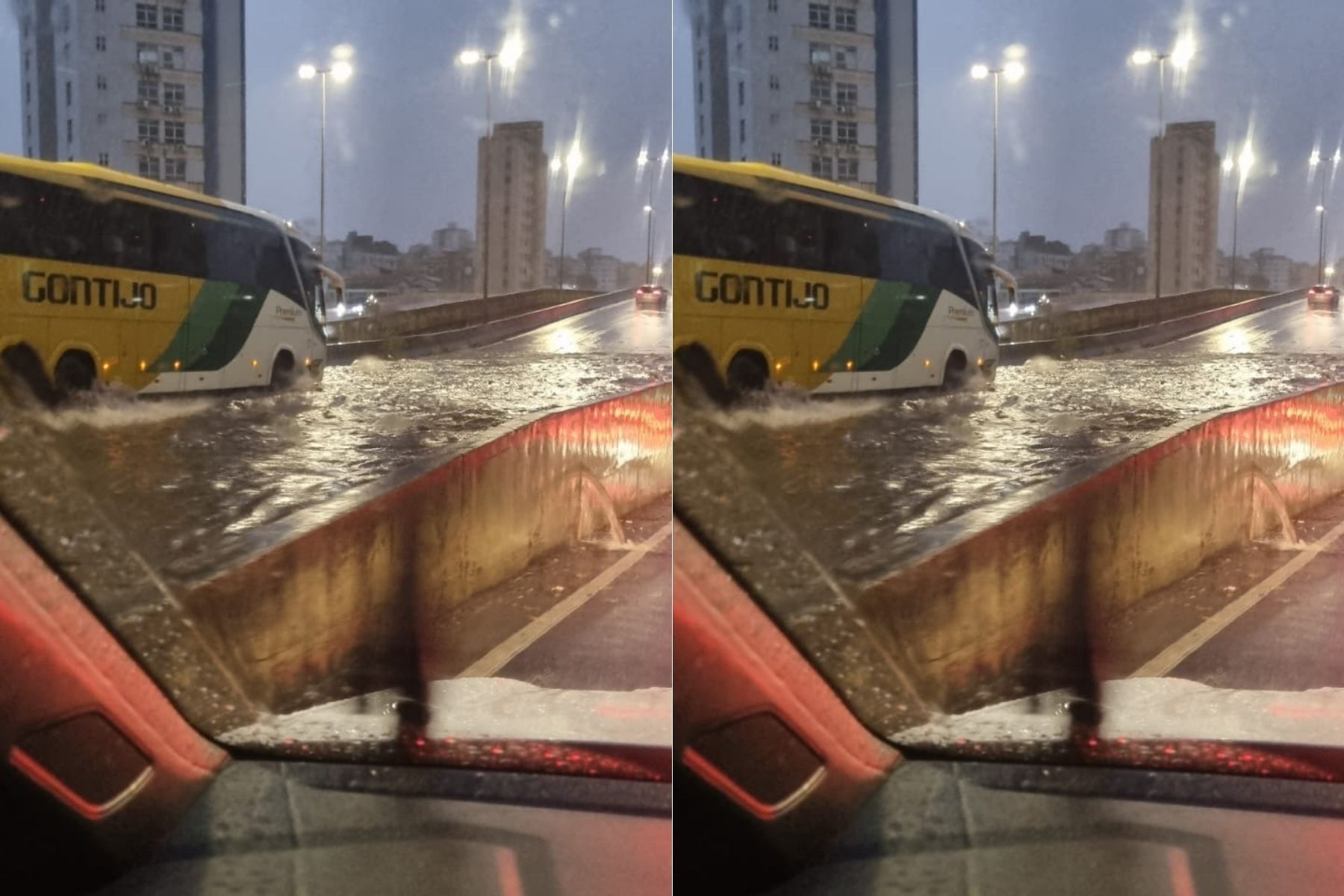 Chuva provoca alagamento na Avenida Cristiano Machado, em BH