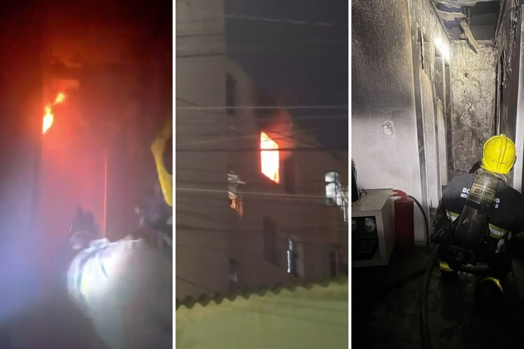 Vídeo: incêndio atinge apartamento no bairro São Lucas, em BH