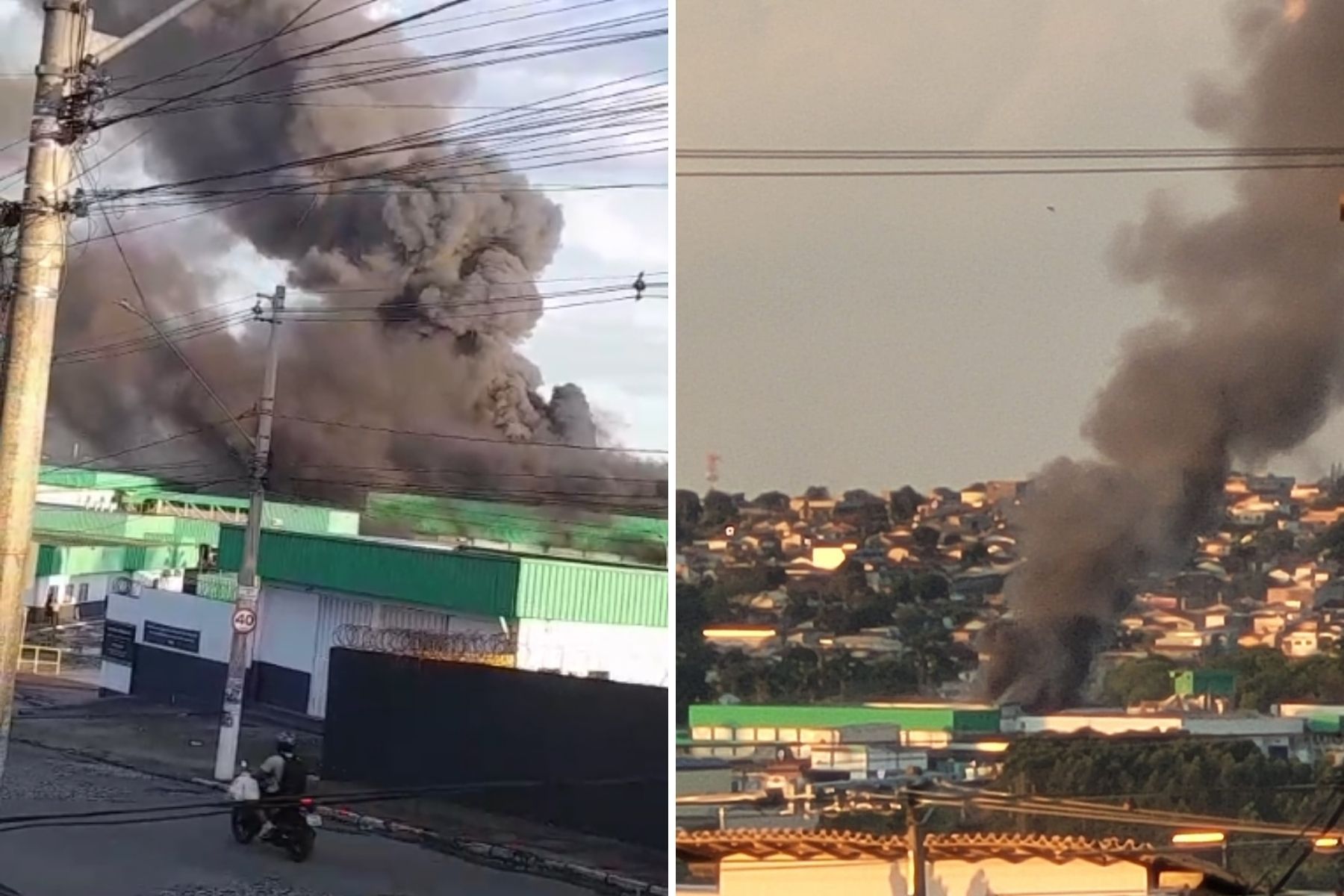 Incêndio atinge fábrica e assusta trabalhadores em Sete Lagoas; veja vídeo