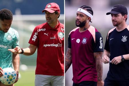 Abel Ferreira, Vitor Roque, Memphis Depay e William Batista