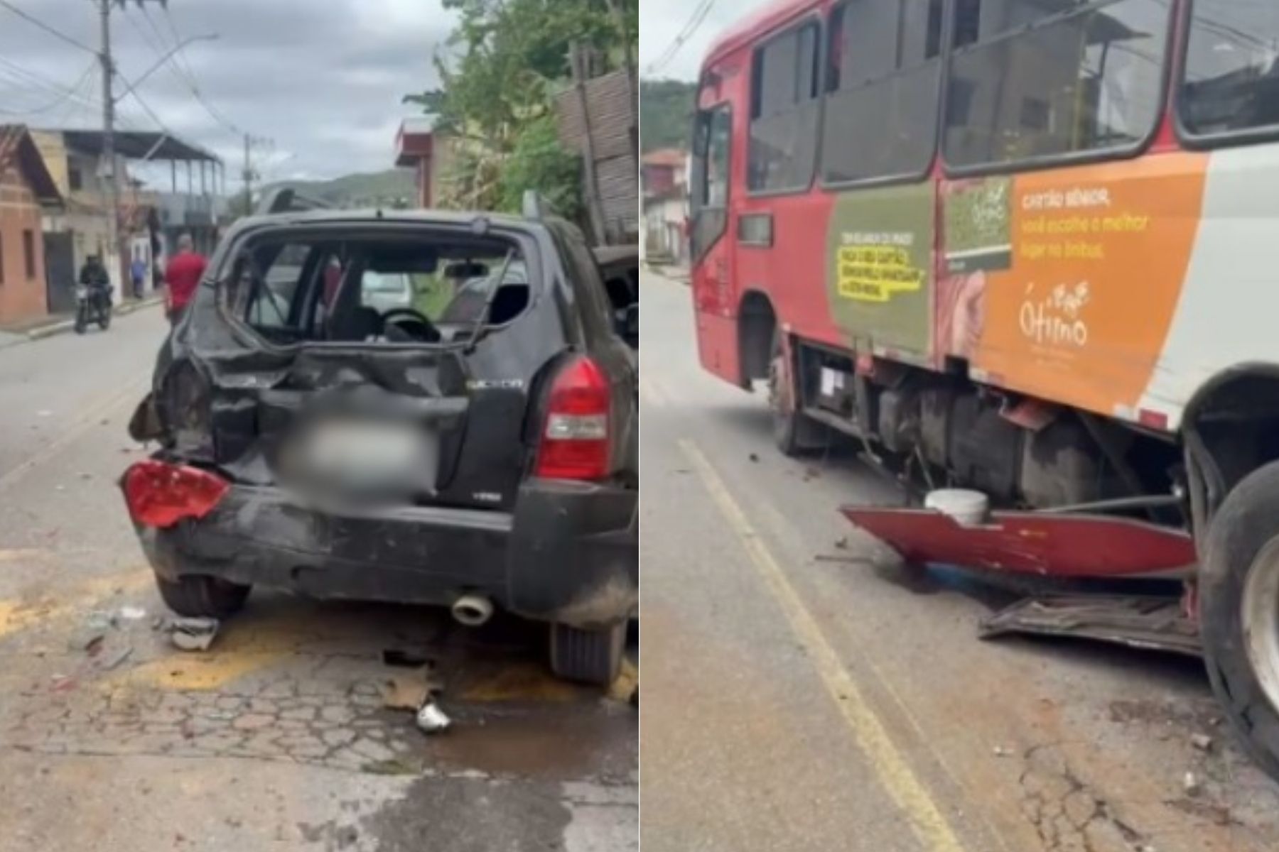 Caminhão perde os freios e atinge ônibus e carros na Grande BH