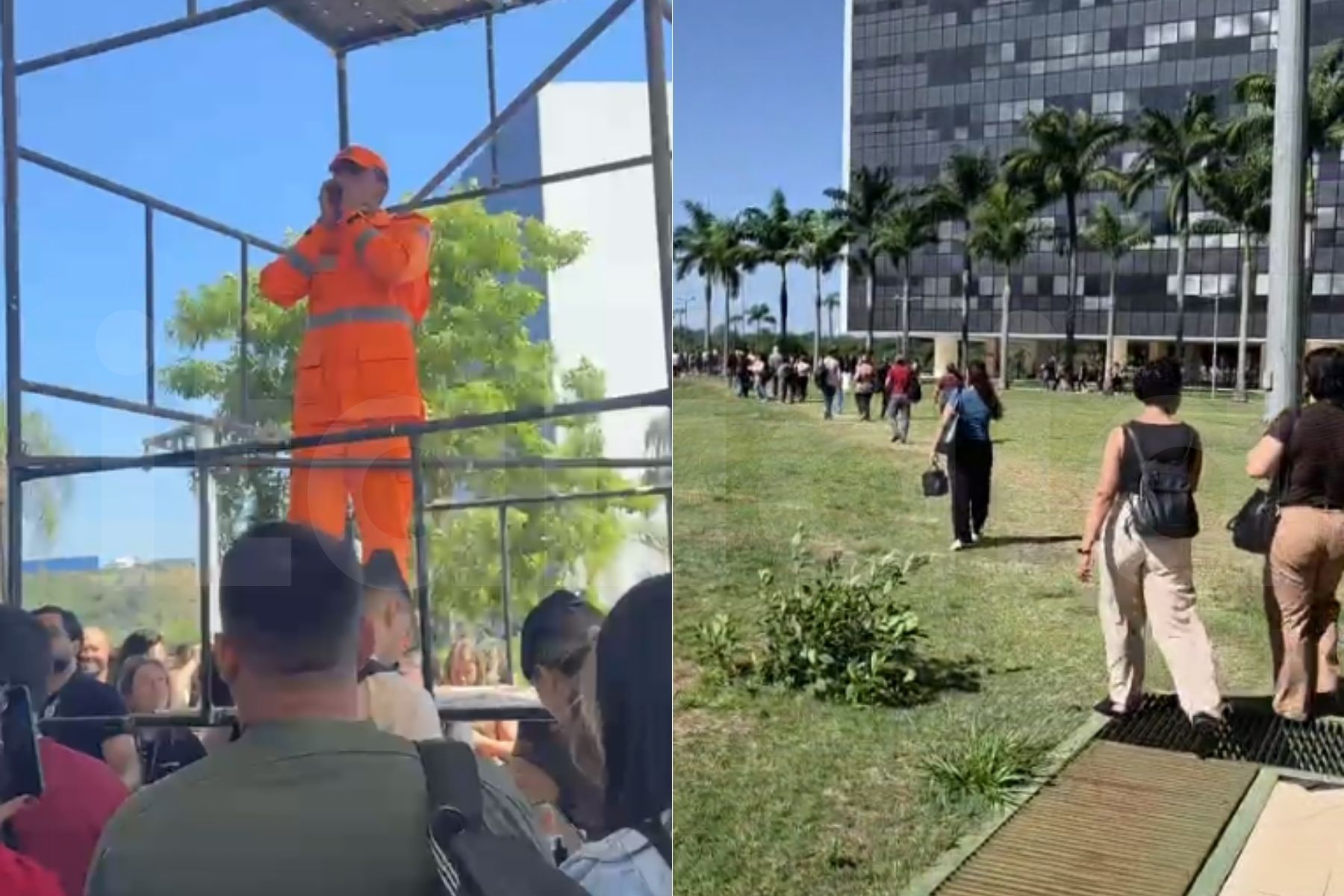 Pessoa sofre traumatismo craniano durante evacuação na Cidade Administrativa 