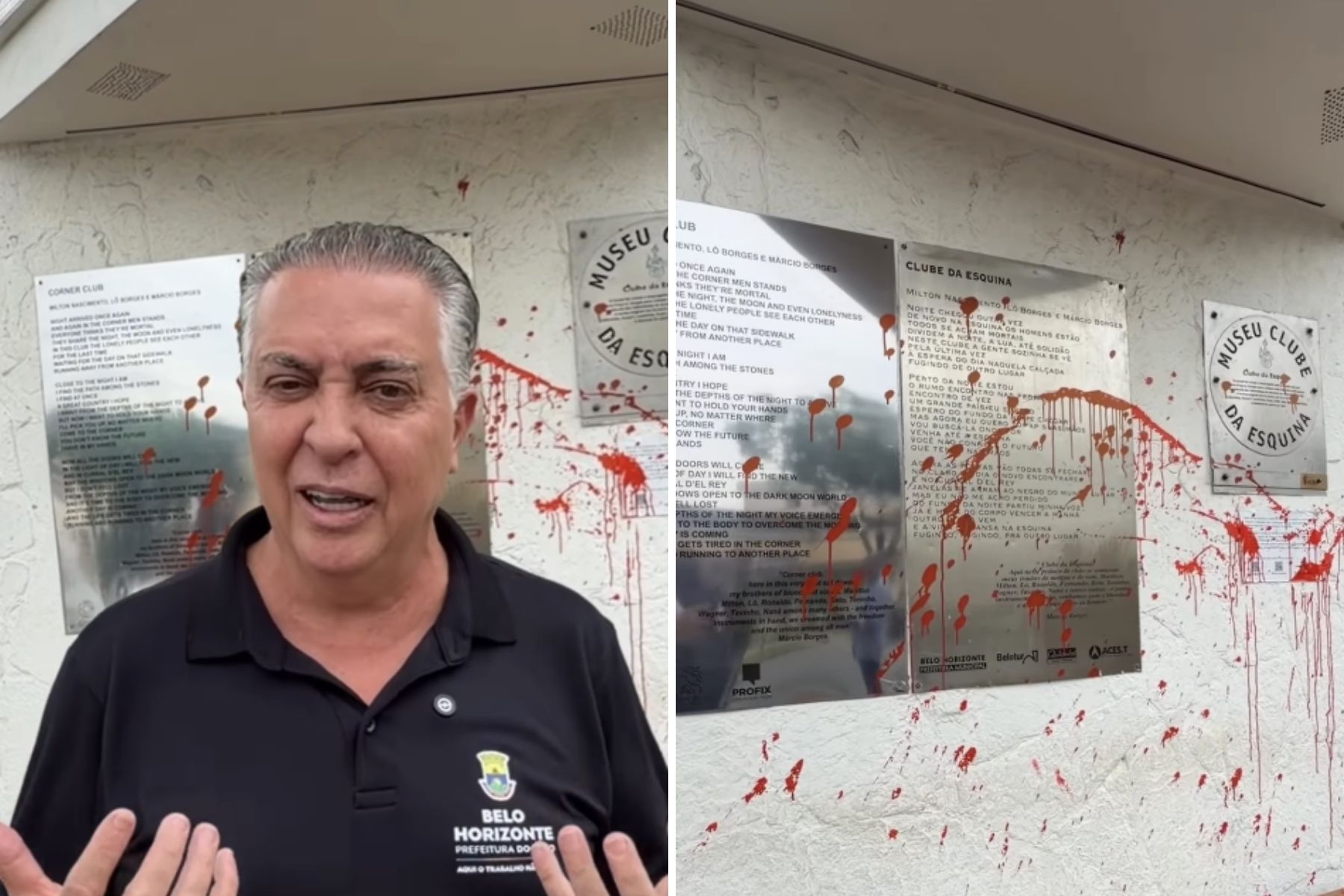 Damião alerta autor de vandalismo no memorial do Clube da Esquina: 'Vou te pegar'