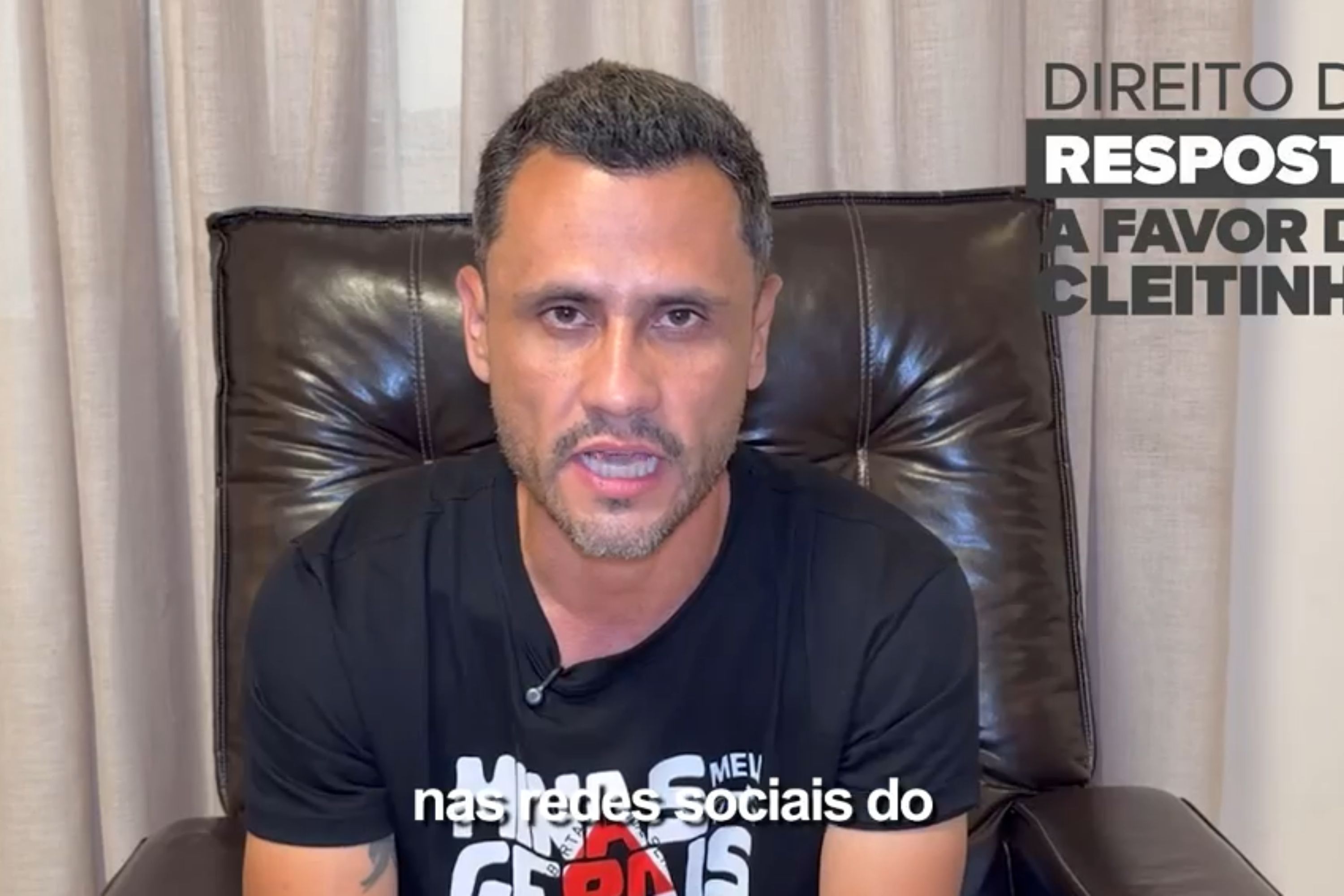 Veja o vídeo do direito de resposta de Cleitinho que não foi usado por Simões