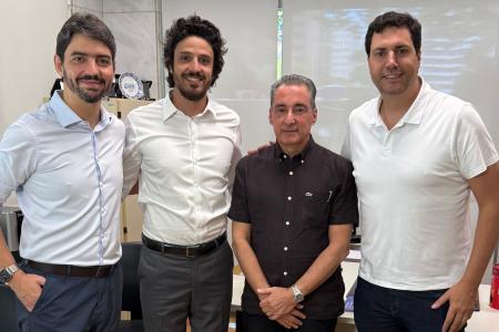O deputado estadual Cássio Soares (PSD), Doorgal Andrada (PP), João Magalhães (PP) e Tito Torres (PSD)
