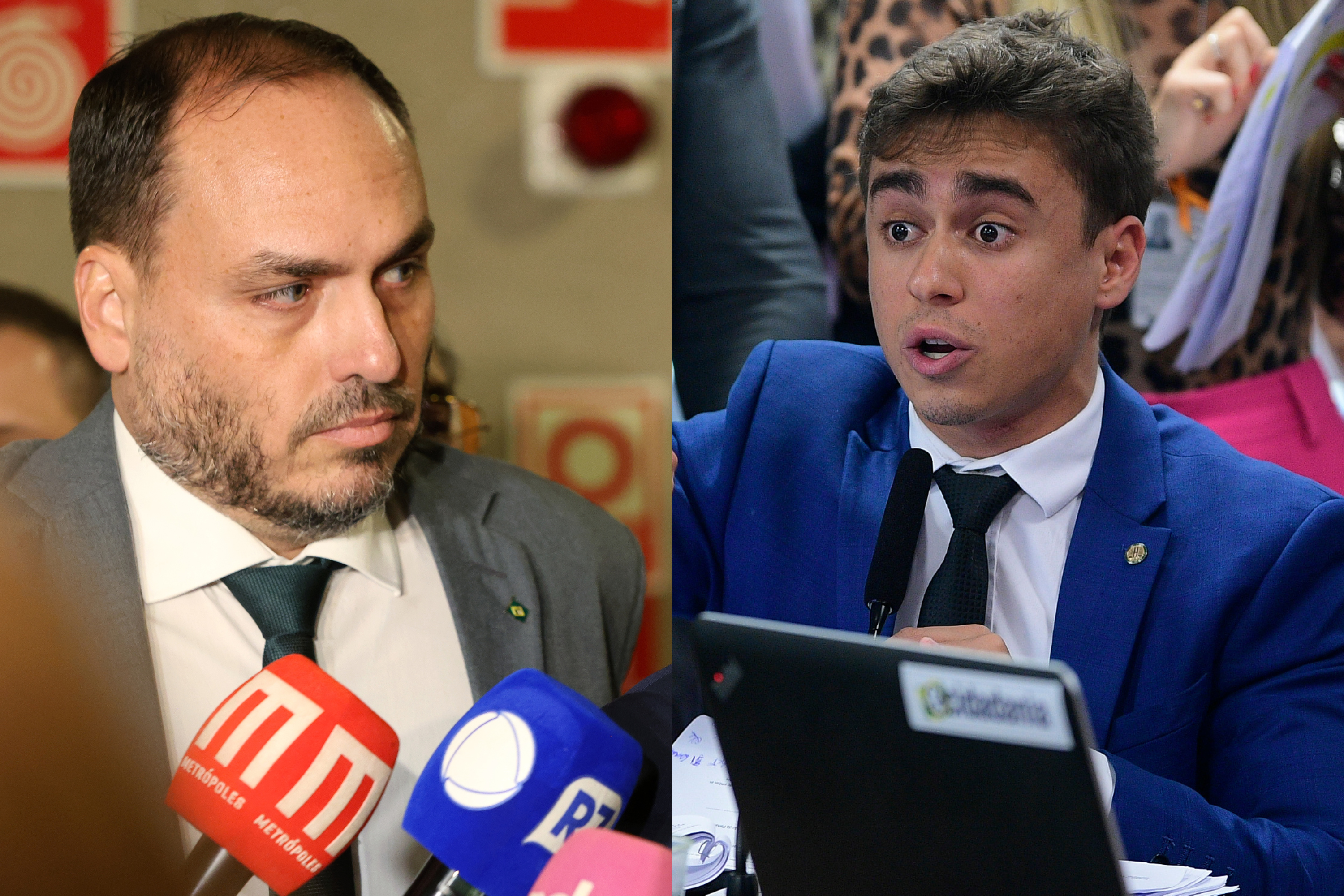 Nikolas exclui Carlos Bolsonaro de 'colinha' eleitoral em Santa Catarina