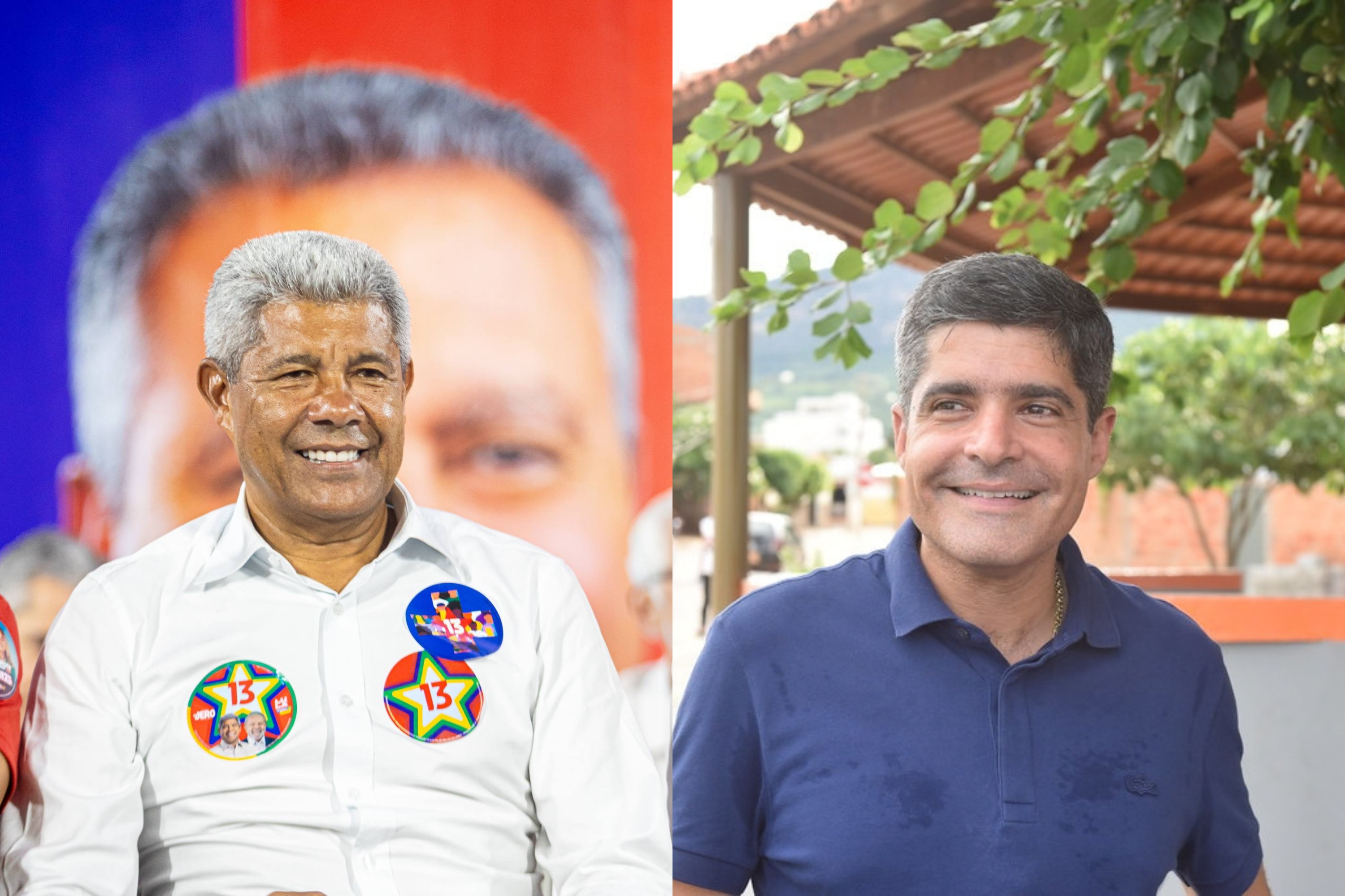Atlas na Bahia: Jerônimo lidera em votos válidos no 1º turno com 51%; ACM Neto tem 47%
