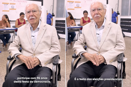 José Sarney antes de votar em São Luís